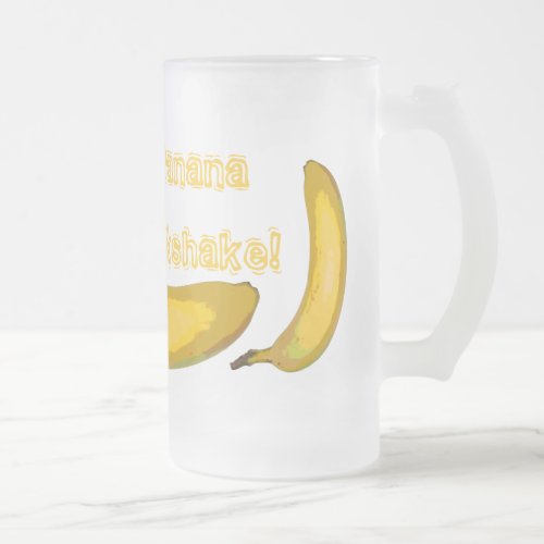 Pop Art Banana Milkshake Glass Mug