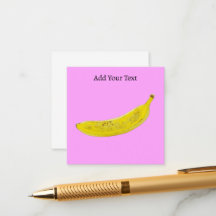 Pop Art Banana Pink Background Personalized