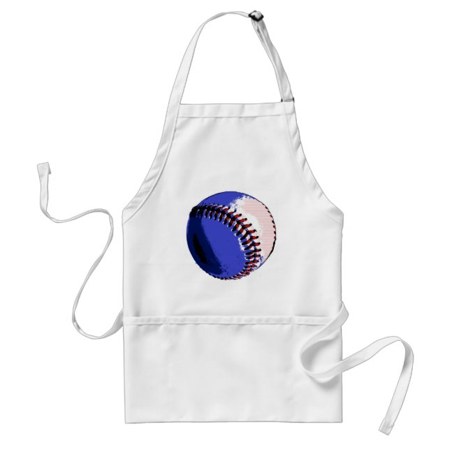 Pop Art Baseball Adult Apron (Front)