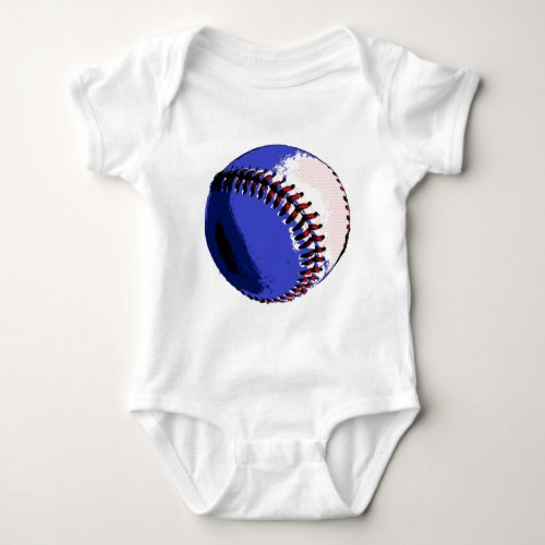 Pop Art Baseball Baby Bodysuit