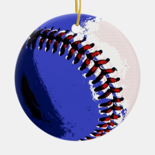 Pop Art Baseball Ceramic Ornament