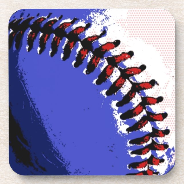 Pop Art Baseball Coaster (Front)