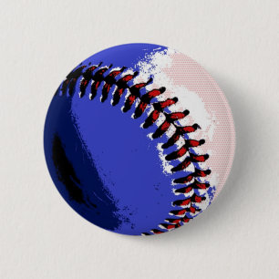 Pop Art Baseball Pinback Button