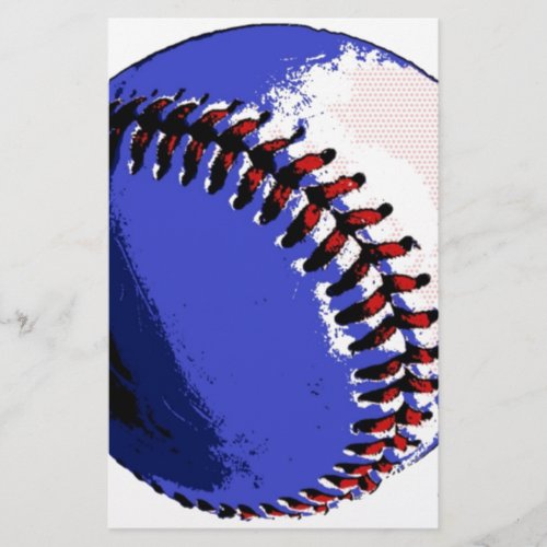 Pop Art Baseball Stationery