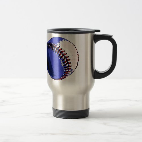 Pop Art Baseball Travel Mug