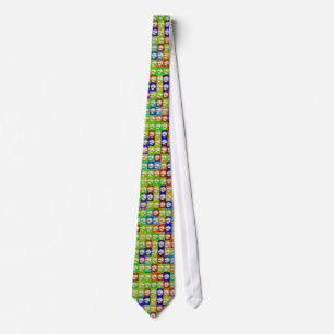 Pop Art Baseballs Pattern Neck Tie