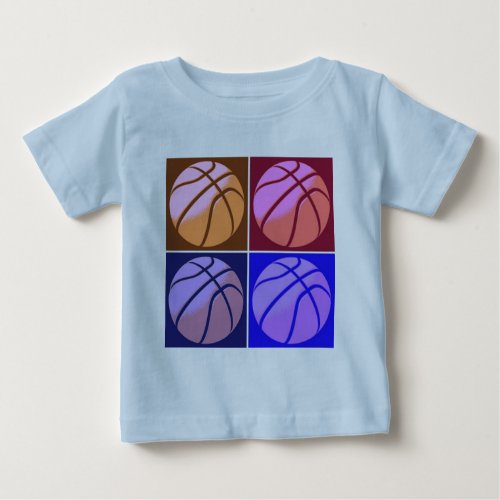 Pop Art Basketball Baby T_Shirt