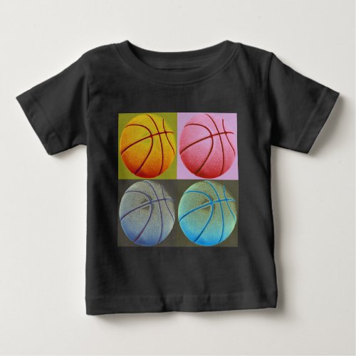 Pop Art Basketball Baby T_Shirt