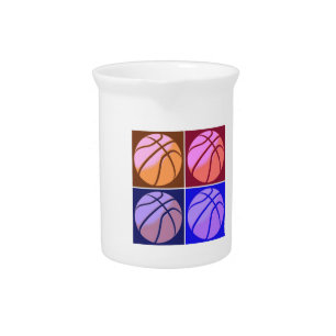 Pop Art Basketball Beverage Pitcher