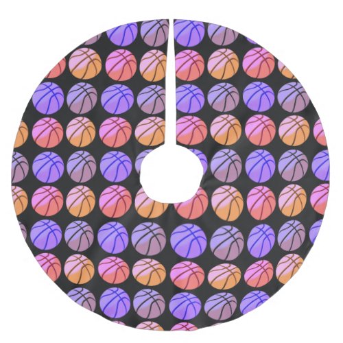 Pop Art Basketball Brushed Polyester Tree Skirt