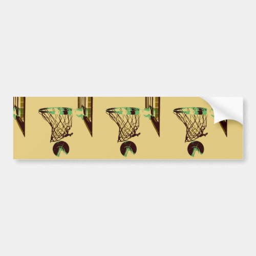 Pop Art Basketball Bumper Sticker