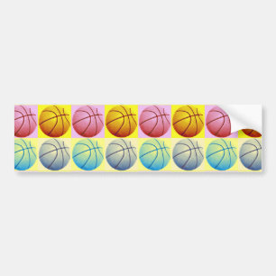 Pop Art Basketball Bumper Sticker