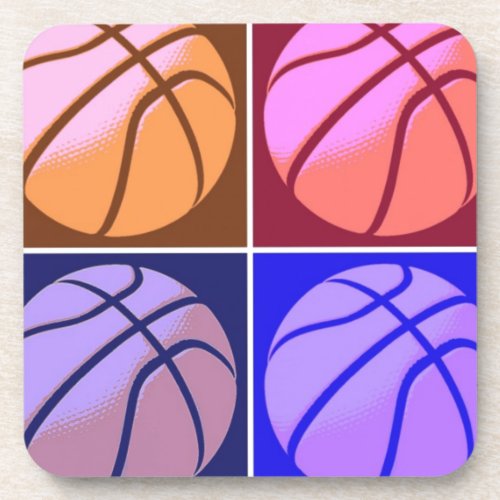 Pop Art Basketball Drink Coaster