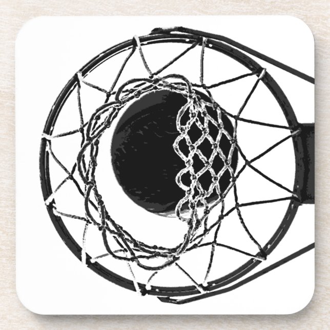 Pop Art Basketball Drink Coaster (Front)