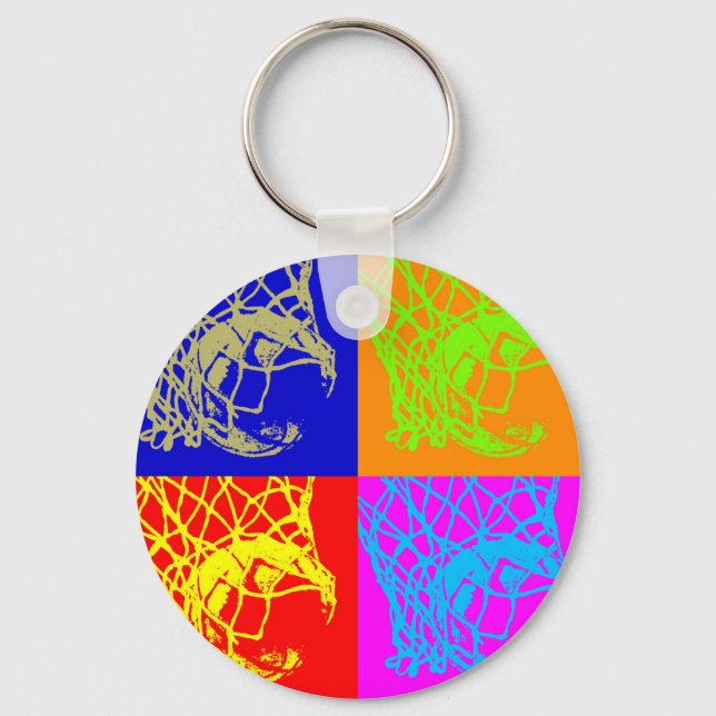 Pop Art Basketball Keychain (Front)