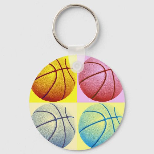 Pop Art Basketball Keychain