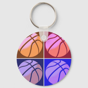 Pop Art Basketball Keychain