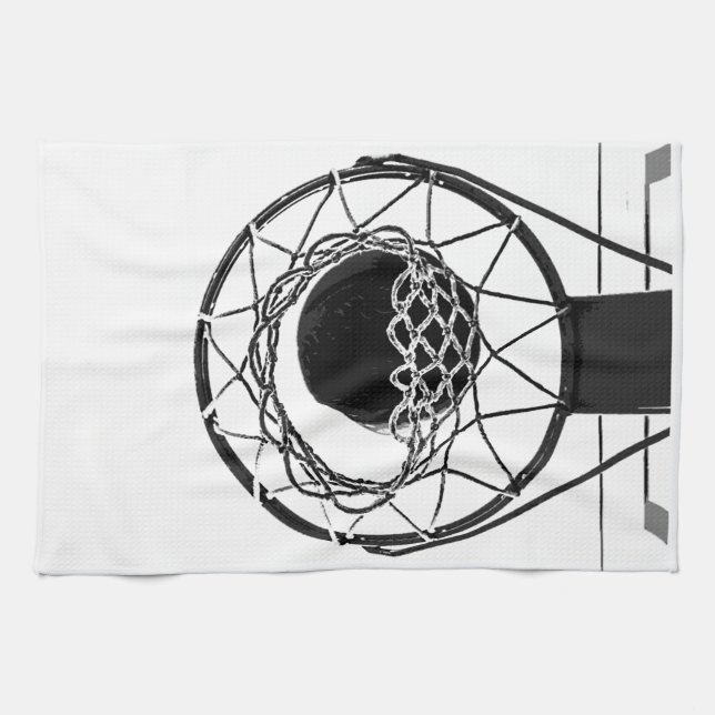 Pop Art Basketball Kitchen Towel (Horizontal)