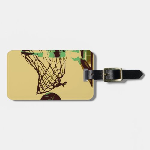 Pop Art Basketball Luggage Tag