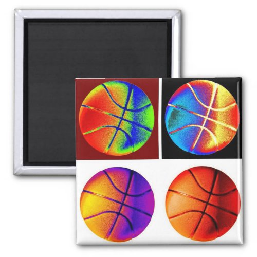 Pop Art Basketball Magnet
