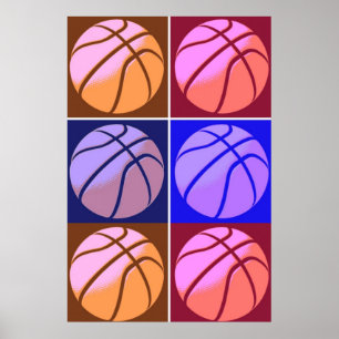 Pop Art Basketball Motivational Poster