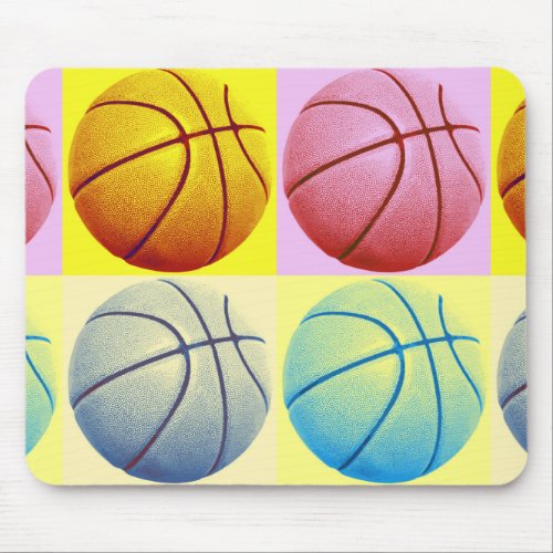 Pop Art Basketball Mouse Pad