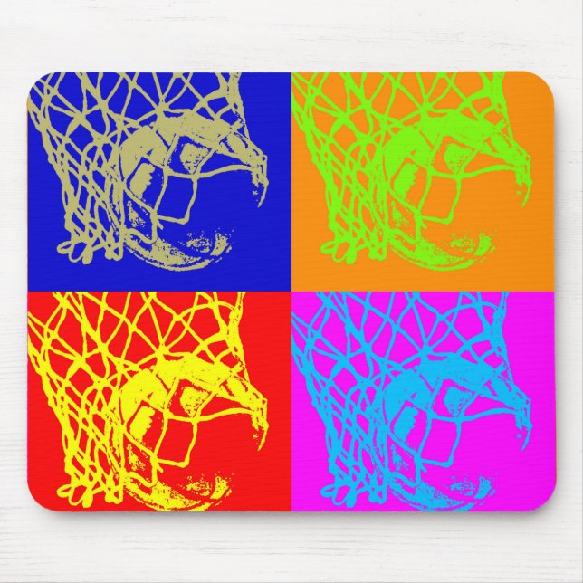 Pop Art Basketball Mouse Pad (Front)