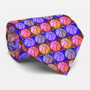 Pop Art Basketball Neck Tie