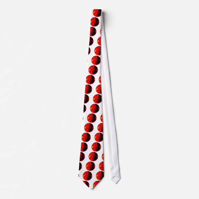 Pop Art Basketball Neck Tie (Front)