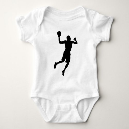 Pop Art Basketball Player Silhouette Baby Bodysuit