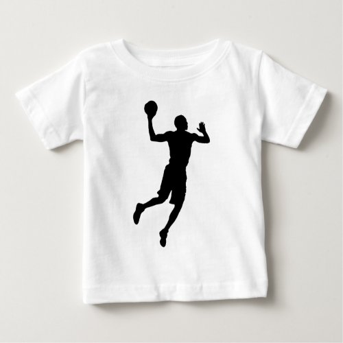 Pop Art Basketball Player Silhouette Baby T_Shirt