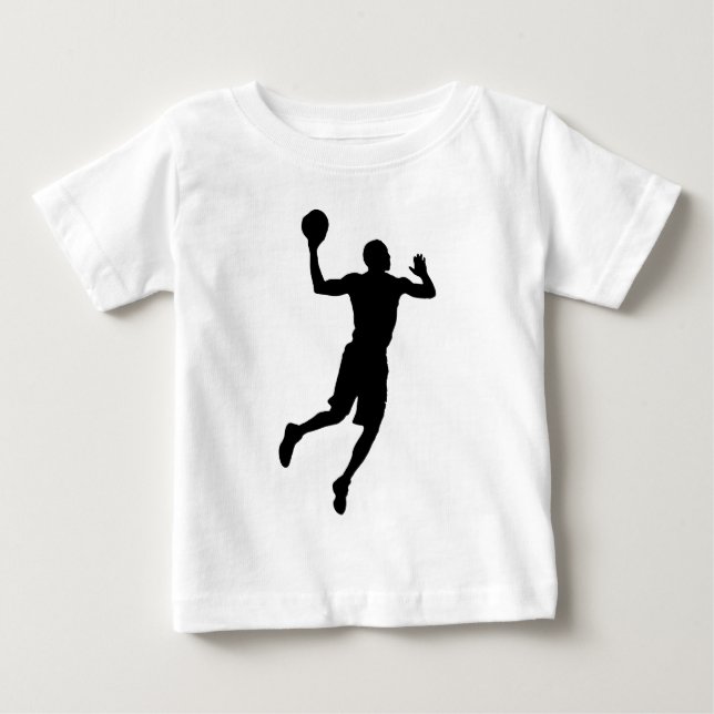 Pop Art Basketball Player Silhouette Baby T-Shirt (Front)