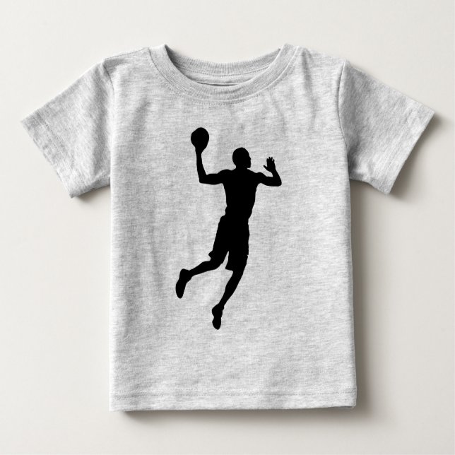 Pop Art Basketball Player Silhouette Baby T-Shirt (Front)