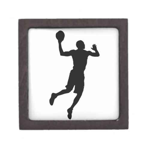 Pop Art Basketball Player Silhouette Jewelry Box
