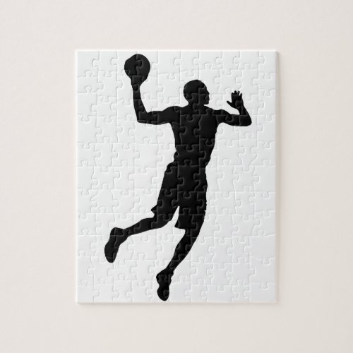 Pop Art Basketball Player Silhouette Jigsaw Puzzle