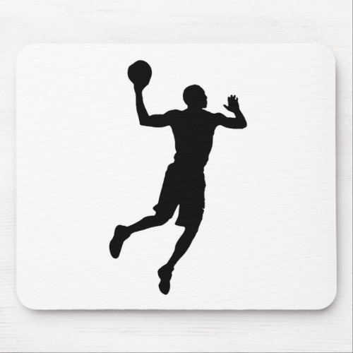 Pop Art Basketball Player Silhouette Mouse Pad