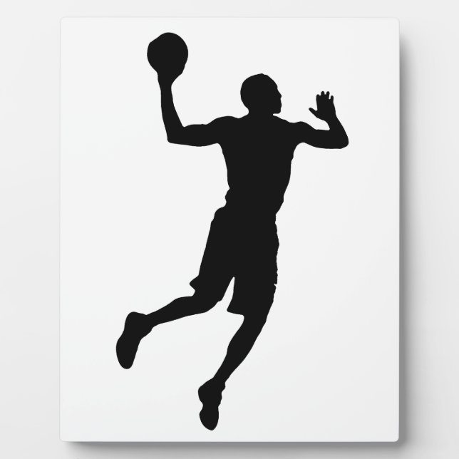 Pop Art Basketball Player Silhouette Plaque (Front)