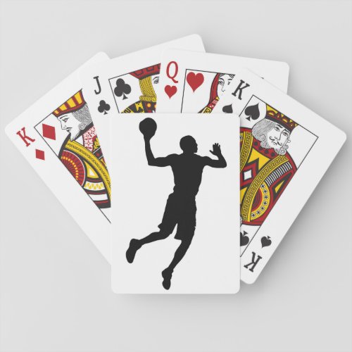 Pop Art Basketball Player Silhouette Playing Cards