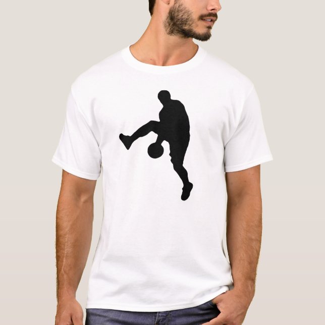 Pop Art Basketball Player Silhouette T-Shirt (Front)