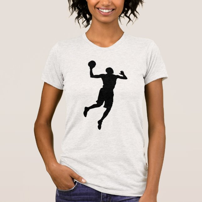 Pop Art Basketball Player Silhouette T-Shirt (Front)