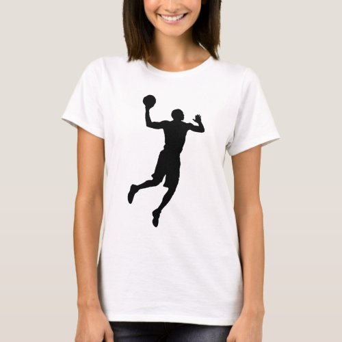 Pop Art Basketball Player Silhouette T_Shirt