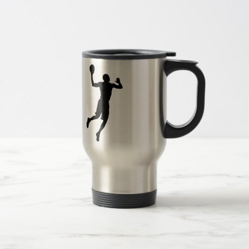 Pop Art Basketball Player Silhouette Travel Mug