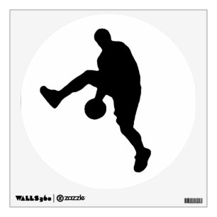 Pop Art Basketball Player Silhouette Wall Sticker