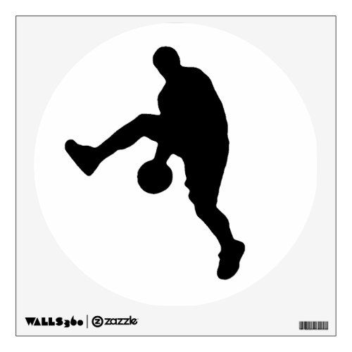 Pop Art Basketball Player Silhouette Wall Sticker
