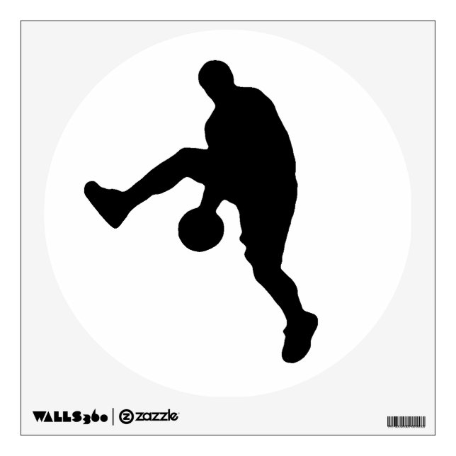 Pop Art Basketball Player Silhouette Wall Sticker (Front)
