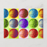 Pop Art Basketball Postcard