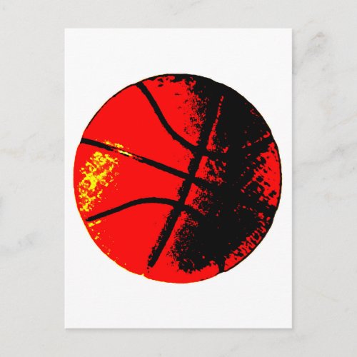 Pop Art Basketball Postcard