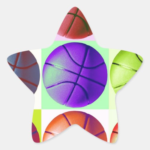 Pop Art Basketball Star Sticker