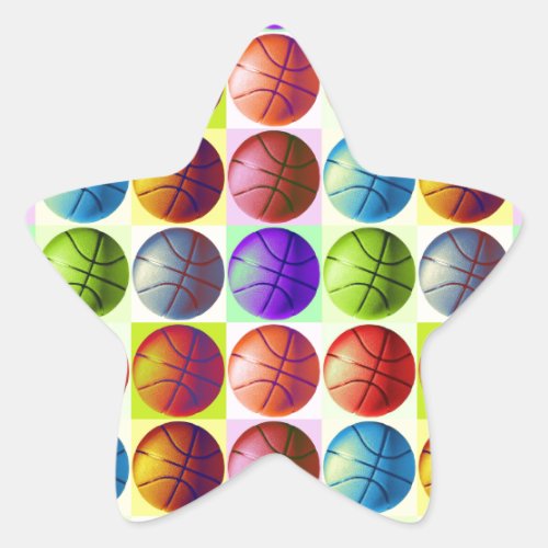 Pop Art Basketball Star Sticker
