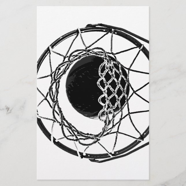 Pop Art Basketball Stationery (Front)